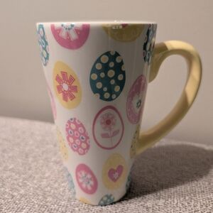 Tall Mug with Easter Egg Pattern by Holiday House